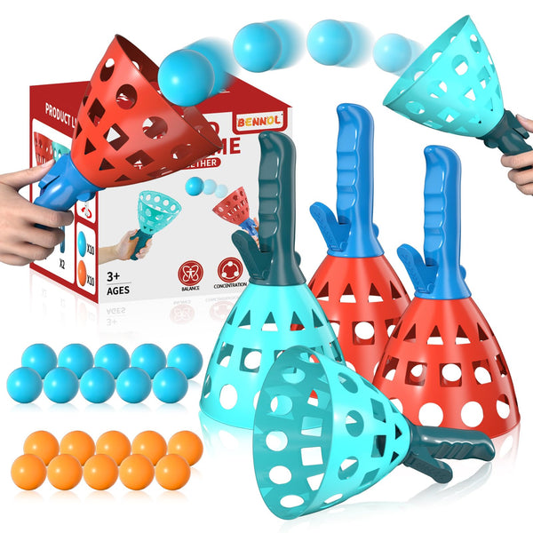 Bennol Outdoor Game Toys for Kids Boys with 20 Balls, Pop Pass Catch Ball Game Outside Toys Gifts for 3 4 5 6 7 8+ Year Old Teens, Outside Outdoor