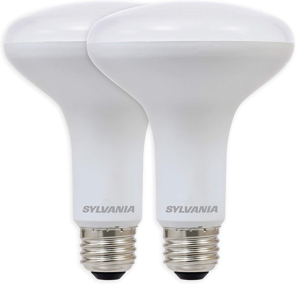 Sylvania LED Flood BR30 Light Bulb, 65W Equivalent Efficient 9W, 10 Year, 650 Lumens, Dimmable, 2700K, Soft White - 2 Pack (73954) 2700k Soft