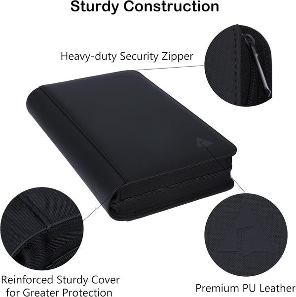 Rayvol Psa-Sized Slab Binder, Graded Card Binder Fit 40 PSA Slabs Includes 40 Psa-Sized Sleeves, 4 Pockets Top Loading Graded Card Holder Storage