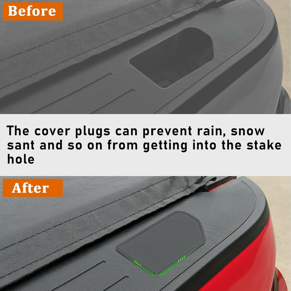 Bed Rail Stake Pocket Covers for GMC Sierra 1500/Chevy Silverado 1500 2019-2024 & Silverado/Sierra 2500/3500HD 2020 2021 2022 2023 2024 2025 Rear