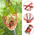8FT Fruit Picker, Fruit Picker Tool with Basket & Adjustable Stainless Steel Handle, Lightweight Fruit Grabber for Apple Mango Avocado Orange