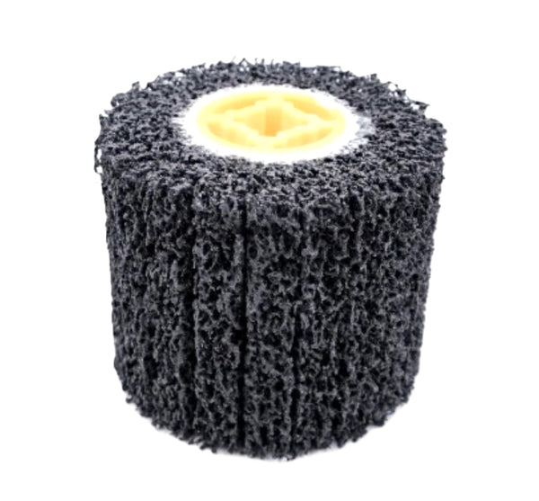 Strip and Clean Abrasive Drum Paint and Rust Remover, 40 Grit Wire Drawing Polishing Wheel for Metal Wood Surface Conditioning Clean Descale Welds