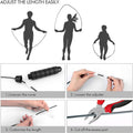 Jump Rope, Tangle-Free Rapid Speed Jumping Rope Cable with Ball Bearings for Women, Men, and Kids, Adjustable Steel Jump Rope with Foam Handles
