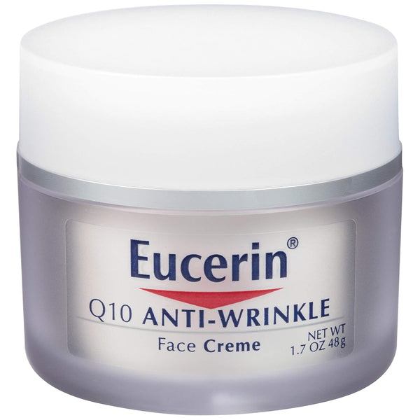 Eucerin Q10 Anti-Wrinkle Face Cream, Unscented Face Cream for Sensitive Skin, 1.7 Oz Jar 1.7 Ounce (Pack of 1)