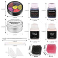 CHASPA Halloween Liquid Latex Special Effects SFX Makeup Kit - Scar Wax + 2 Btl Liquid Latex + 2 Btl Fake Blood + Spatula Tool + 2Pcs Stipple