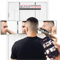 Self-Cut System 3-Way Mirror for Self Hair Cutting - Portable Trifold Mirror with Retractable Hooks, Impact-Resistant Glass, Fold Flat Design,