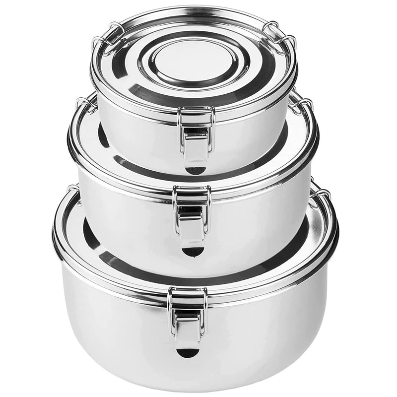 Premium Stainless Steel Food Storage Containers 304 Grade the Original Leak-Proof, Airtight, Smell-Proof - Perfect for Camping Trips, Lunches,