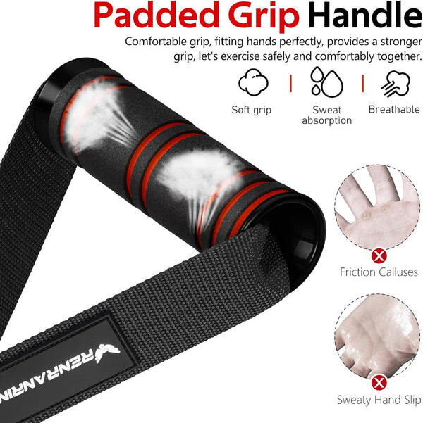 RENRANRING Gym Exercise Handles, Replacement Handle Attachments for Cable Machine Pulleys, Resistance Band and Strength Trainer, Pull down Workout