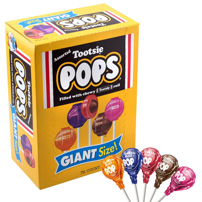 Tootsie Pops Giant Candy - Original Fruity Lollipop with Chocolatey Center - ove