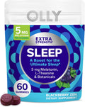 OLLY Extra Strength Sleep, 5 Mg Melatonin L-Theanine, Chamomile and Botanicals - 60Ct Pouch