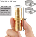 2 Pack Garden Hose Connector Repair Mender Kit with Stainless Clamp,Fits 3/4"-5/8" Water Hose Repair Fitting | Fits 3/4"-5/8" Water Hose Repair