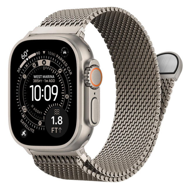 Milanese Mesh Loop for Apple Watch Ultra 2 Band 49Mm 46Mm 45Mm 44Mm 42Mm 41Mm 40Mm 38Mm Men Women,Stainless Steel Metal 