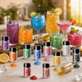 Edible Glitter for Drinks and Cakes, 12 Colors x 5g Food Grade Shimmer Luster Dust Edible Set, Food Glitter for Drinks Cookies Chocolate 12colors