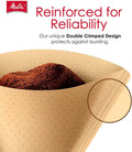 Melitta #4 Unbleached Coffee Filters, Premium, Natural Brown, Flavor Enhancing Coffee Filters for 8-12 Cup Coffee Makers, Kosher Certified,