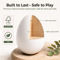 SallyFashion Wooden Fake Eggs, 9 PCS White Easter Eggs 9 White