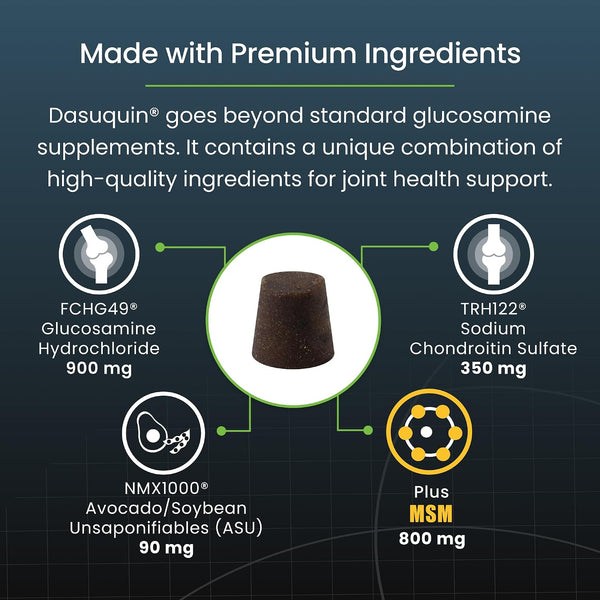 Nutramax Dasuquin MSM Joint Supplement for Large Dogs, Soft Chews, 84ct | Glucosamine and Chondroitin, ASU, MSM, Supports Healthy Joints, For Dogs