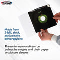 BCW 45 RPM Record Sleeves - 100 Count | Fits Standard 7 Inch Single 45s | Snug-Fit 2 Mil Polypropylene Outer Sleeves | Archival Plastic Covers for