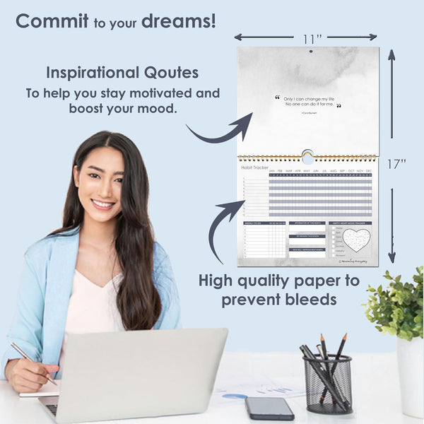 Habit Tracker Is a Great Productivity Tools Used as Habit Tracker Journal Workout Calendar, Habit Tracker Planner Goal Journal, Habit Tracker