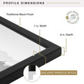 MCS Foundation 16x24 Poster Frame Traditional Black, Vertical & Horizontal Wall Hanging Large Picture Frame for Photos, Posters & Art Prints