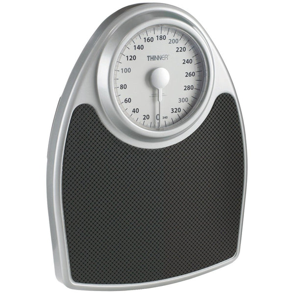 Thinner by Conair Scale for Body Weight, Analog Bathroom Scale in Black 1 Count Black Analog