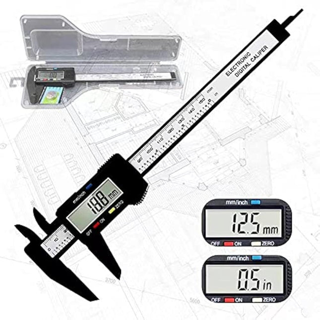 Digital Calipers,Electronic Digital Calipers,LCD Screen Displays Plastic Caliper
