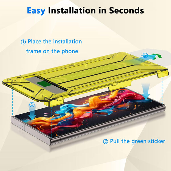 Fotbor for Samsung Galaxy S24 Ultra 28ÃÂ° Privacy Screen Protector with [3S Installation Frame], Case Friendly 9H+ Tempered Glass 2Pack