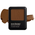 Black Radiance Pressed Powder, Pigment-Rich Matte Finish for Medium to Dark Skin Tones, Oil-Absorbing Compact with Mirror & Sponge - Warm Hazelnut