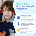 FIRST DAY Vitamins for Teens - Teen Multi Vitamins for Girls & Boys 12-17, Organic Fruit & Veggie Blend - 12 Key Nutrients: Vitamins A, B1, B2,