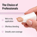 Artist's Choice Makeup Wedges, 100 Pack Triangle Cosmetic Sponges for Foundation, Blush, Concealer, and Eye Shadow, Crisp Edges for Precise