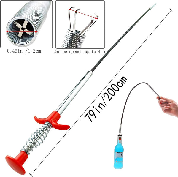 Drain Snake, Drain Clog Remover - Gutter Cleaning Tools Drain Cleaner for Toilet Sewer Shower Kitchen Bathroom Tub Clogged Drains Opener Cleaning