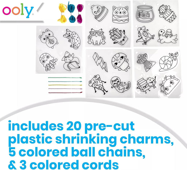 Ooly Shrink-Its 28 PC DIY Shrinking Art Kit That Creates Charms and Tags, Includ
