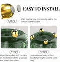 Dark Green Pen Pencil Holder for Desk, 360Â° Rotating Pen Organizer, Green Office Supplies, Cute Pen Holder, 6-Compartment Pencil Holder Rotating