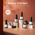 modelones Gel Nail Polish Set -6 Colors Nude Brown Gel Polish Kit Neutral Raspberries Purple Pearl Glitter Nail Polish Soak Off LED Starter Kit