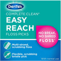 DenTek Complete Clean Easy Reach Floss Picks, No Break & No Shred Floss, 75-Count, 3 Pack 75 Count (Pack of 3) Picks