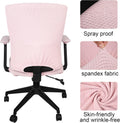 Tallew 4 Pieces Office Chair Covers Set Computer Universal Protective Stretchable Chair Seat Covers Desk Armrest Slipcovers Pads Office Cushion