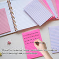 9 Pack Lined Sticky Notes 4X6 in Post Sticky Notes with Lines, Large Ruled Post Sticky Colorful Super Sticking Power Memo Pads Strong Adhesive