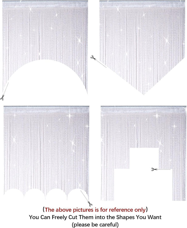 Hysenm 2 Pack 39 x 79 Inch Beaded Curtain String Door Curtains, Hippie Room Decor Closet Beaded Curtains for Doorway, Room Divider Privacy Decor,
