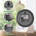 QPEUIM Wall Clock 12 Inch Wall Clocks Non-Ticking Battery Operated with Stereoscopic Dial Ultra-Quiet Movement Quartz for Office Classroom School