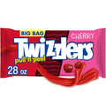 TWIZZLERS PULL 'N' PEEL Cherry Flavored Licorice Style, Chewy Candy Big Bag, 28 oz Cherry 28 Ounce (Pack of 1)