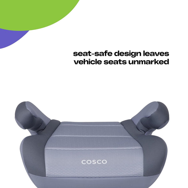 Cosco Topside Backless Booster Car Seat, Lightweight Booster Seats for Cars 40-100 lbs, Backless Booster Seat for Car, Organic Waves Organic Waves