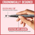 Imethod Curved Eyebrow Pen - Eyebrow Pencil, Brow Pencil 2-In-1 Dual-Ended Microblading Eyebrow Pen with Micro-Fork-Tip and Precise Brush-Tip