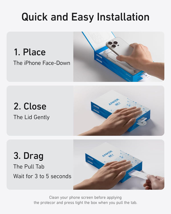 Anker 2 Pack for iPhone 13/13 Pro/14 Privacy Screen Protector, Anti-Spy HD Tempered-Glass Privacy Screen Protector, Easy Installation Exclusively
