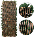 Expandable Fence Privacy Screen for Balcony Patio Outdoor,Decorative Faux Ivy Fencing Panel,Artificial Hedges (Single Sided Leaves)…… 1 Dark Green