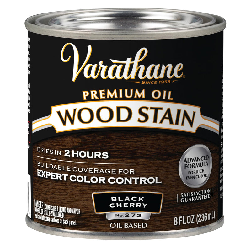 Varathane 1/2 pt Rust-Oleum 241413 Black Cherry Varathane Oil-Based Interior Wood Stain Half Pint (Pack of 1) Black