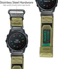 Compatible with Garmin Watch Band, Super Rugged Nylon Sports Strap with Woven Loop Design for Fenix/Forerunner/Approach/Marq/Quatix/D2 Series,