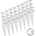 Landscape Staples,120 Pcs Garden Stakes, Circle Top 6-Inch Galvanized Steel, Spikes Pins for Securing Weed Fabric Netting Ground Sheets and