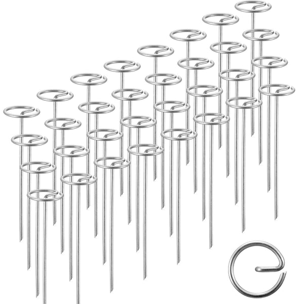 Landscape Staples,120 Pcs Garden Stakes, Circle Top 6-Inch Galvanized Steel, Spikes Pins for Securing Weed Fabric Netting Ground Sheets and