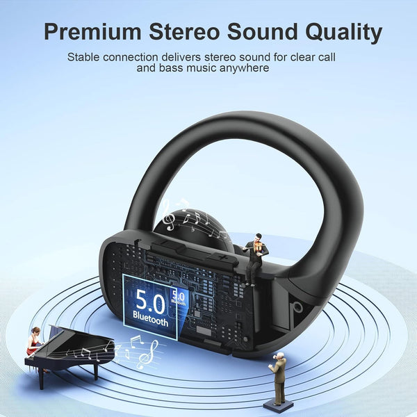 T16 Wireless Earbuds, Bluetooth Bluetooth Headphones 48Hrs Long Battery Life with LED Power Display In-Ear Earhooks Headphone Stereo Wireless