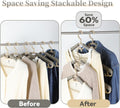 6-Pack Heavy Duty Plastic Extra-Wide Arm 15"-23" Suits Clothes Hangers with Swivel Hooks,Perfect for Coat,Jacket,Dress,Shirt,Trousers or Closet