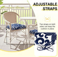 downluxe Outdoor Chair Cushions Set of 2 for Patio Furniture, Water-Resistant Patio Chair Cushions with Ties, High Density Foam Outdoor Seat
